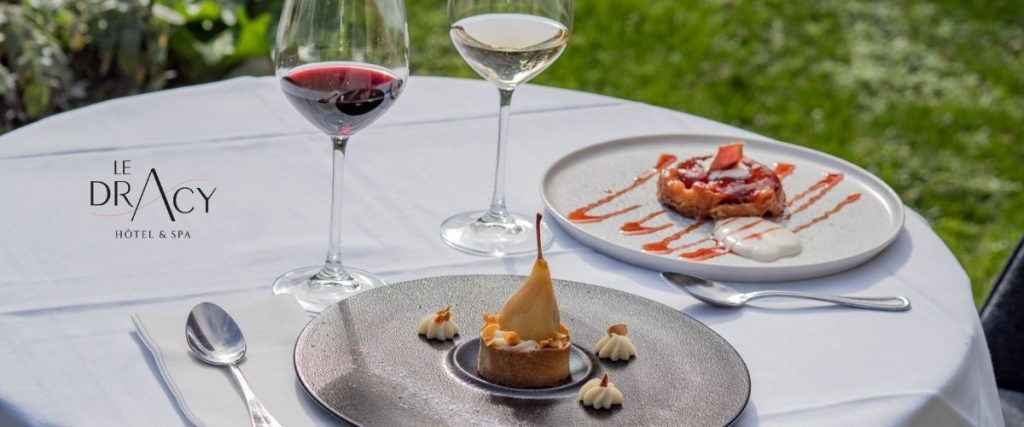 Que faire en Bourgogne en couple : 12 idées pour s'évader | BLOG Dracy 7 image d'un repas gastronomique bourguignon dans le restaurant La Garenne pour illustrer Que faire en Bourgogne en couple