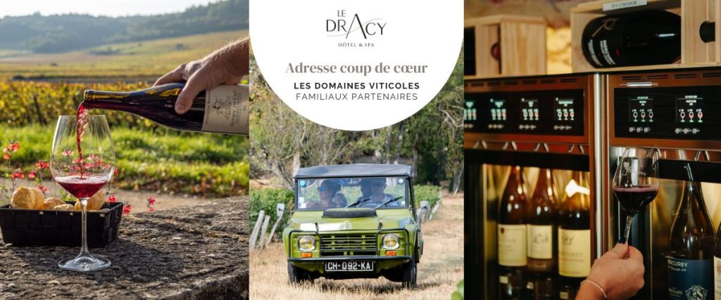 Que faire en Bourgogne en couple : 12 idées pour s'évader | Dracy Que faire en Bourgogne en couple visite de cave illustration de Que faire en Bourgogne en couple : avec 3 images de domaines familiaux à visite.
